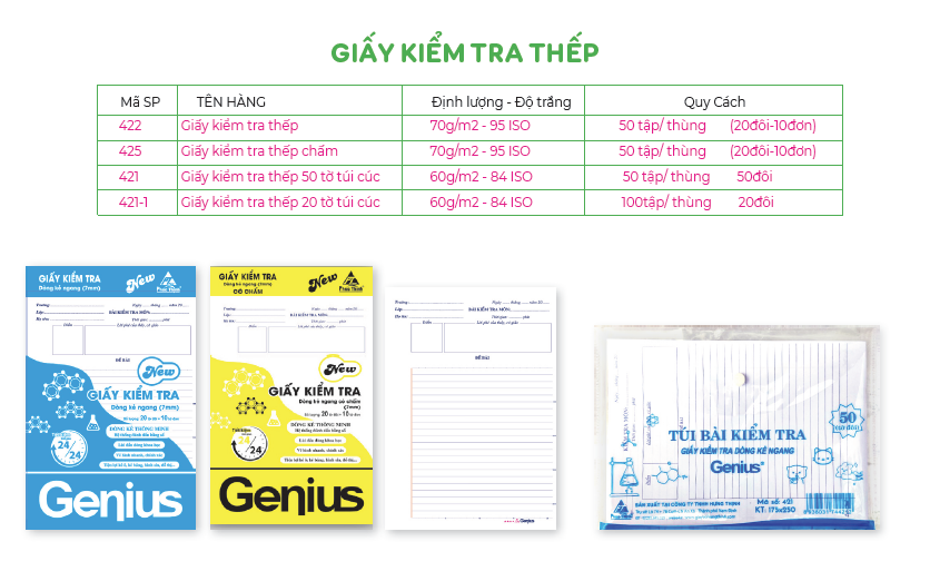 Giấy kiểm tra thếp