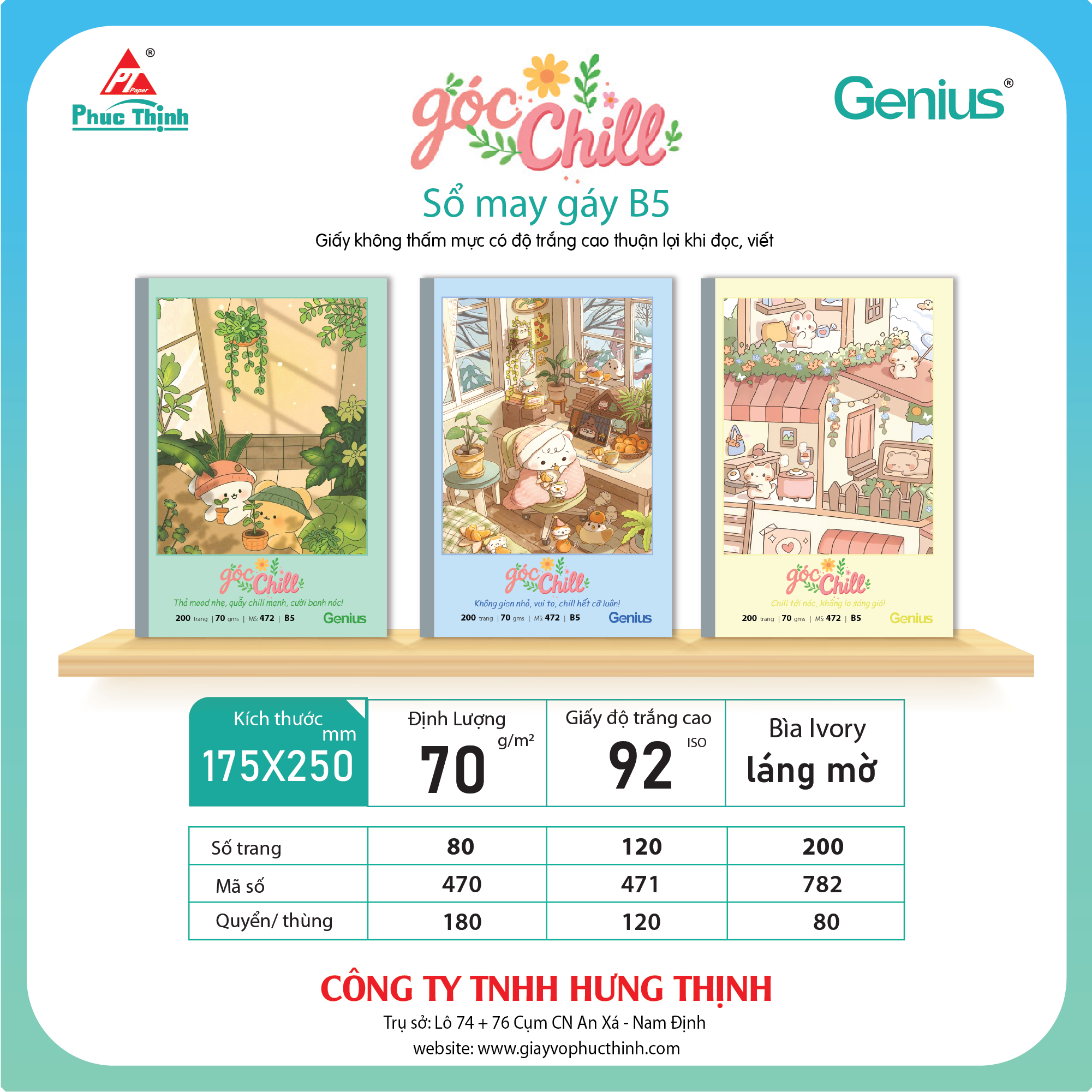 Vở thếp may gáy  Góc Chill