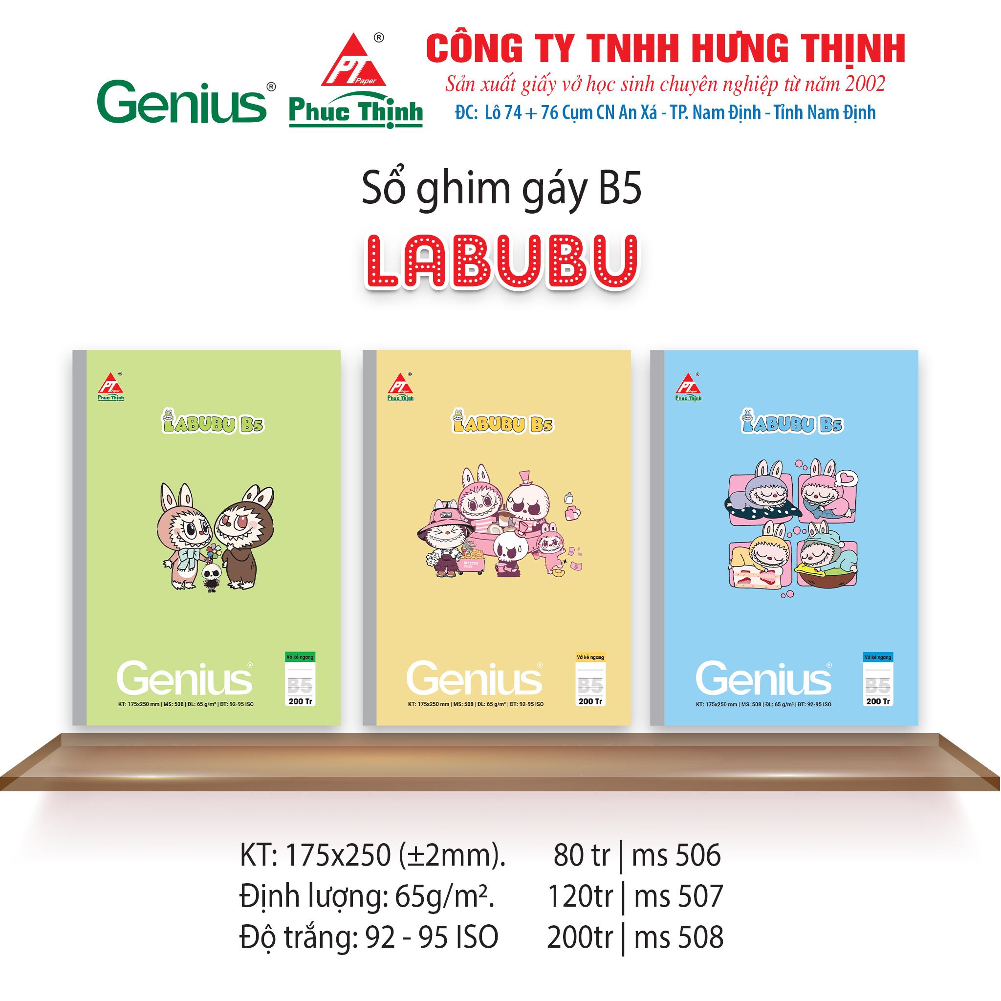 VỞ KẺ NGANG LABUBU K25