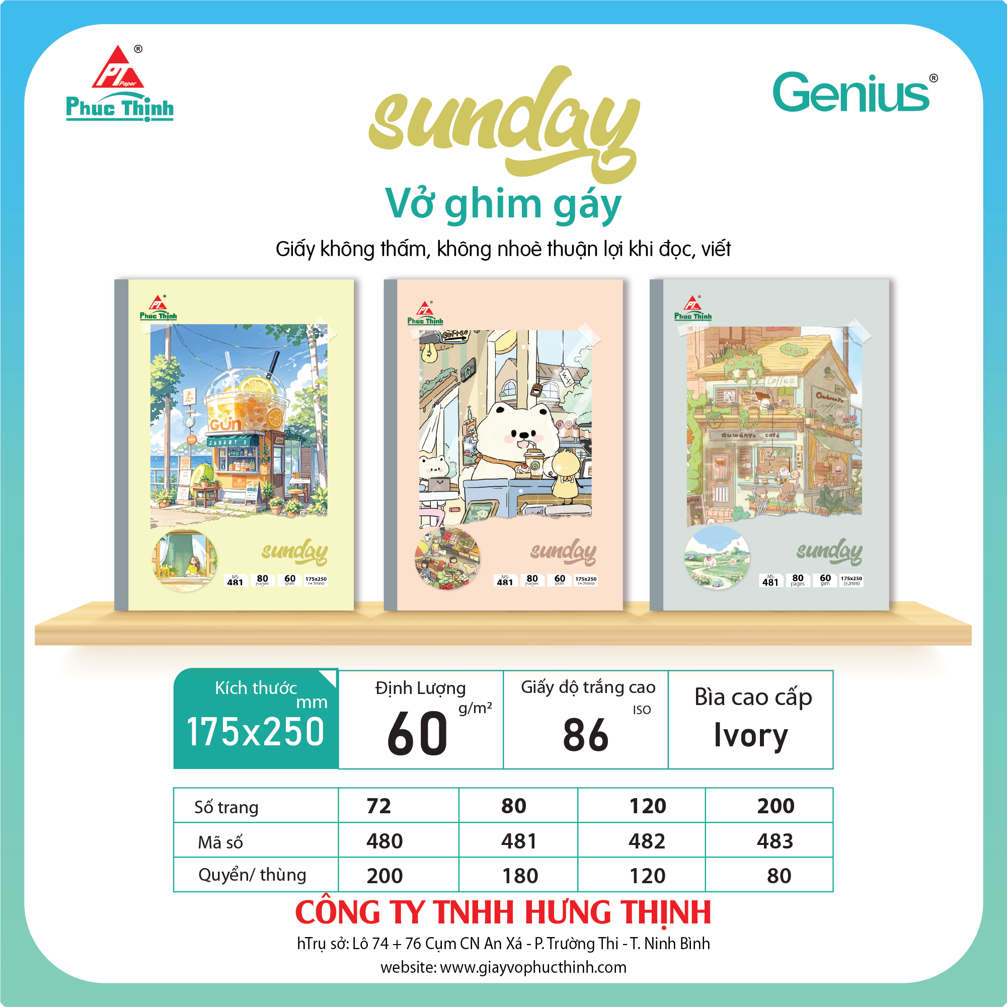 VỞ KẺ NGANG SUN DAY